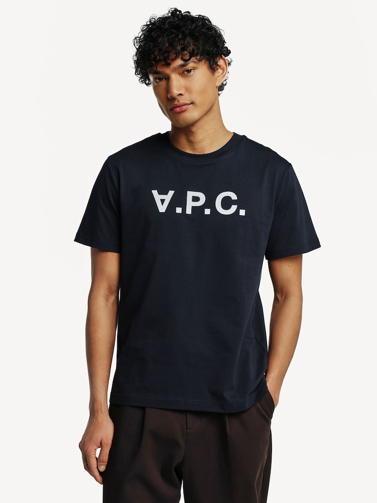 A.P.C. Navy Large Standard T-Shirt - Image 1 of 7 A.P.C. Navy Large Standard T-Shirt - Image 1 of 7