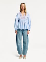 A.P.C. Blue Vera Blouse - Image 4 of 6