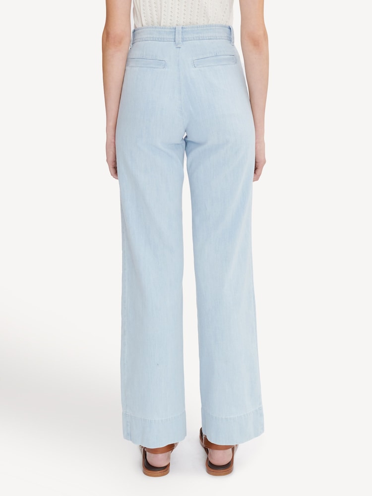 A.P.C. Pale Blue Emilie High Rise Flared Leg Jeans - Image 2 of 5