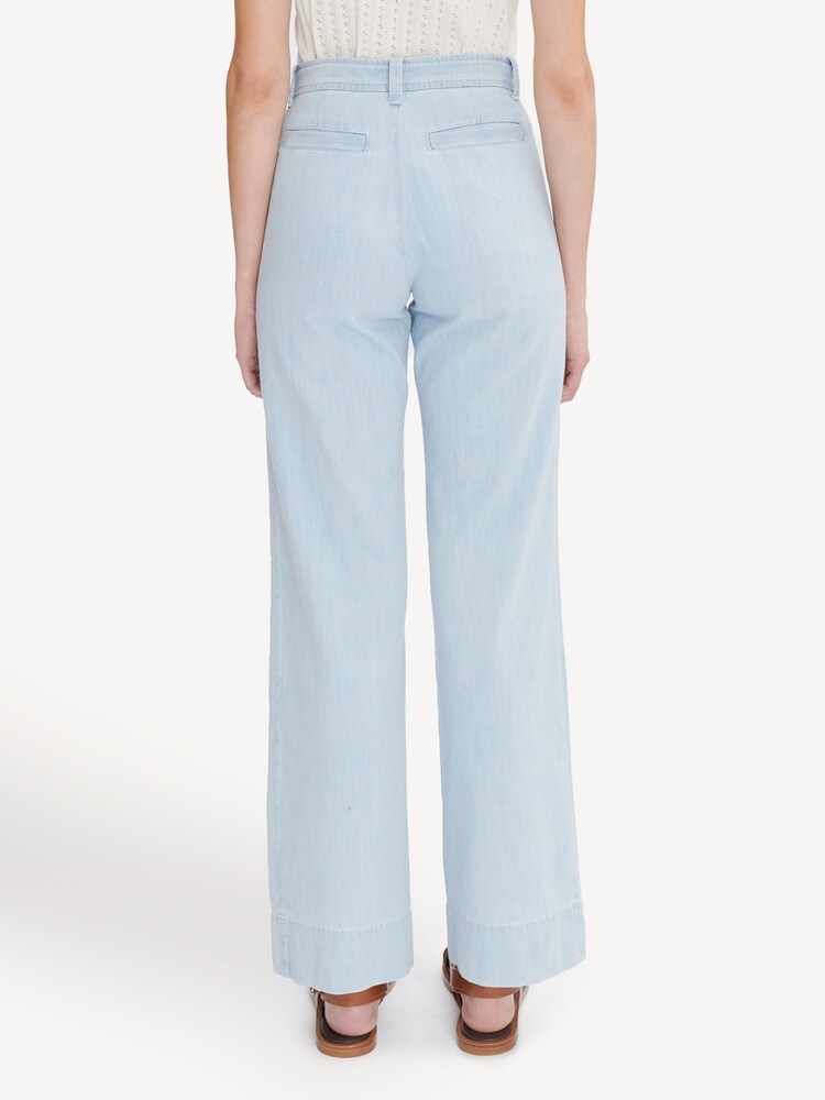 A.P.C. Pale Blue Emilie High Rise Flared Leg Jeans - Image 2 of 5 A.P.C. Pale Blue Emilie High Rise Flared Leg Jeans - Image 2 of 5