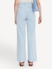 A.P.C. Pale Blue Emilie High Rise Flared Leg Jeans - Image 4 of 5