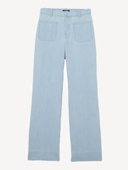 A.P.C. Pale Blue Emilie High Rise Flared Leg Jeans - Image 5 of 5