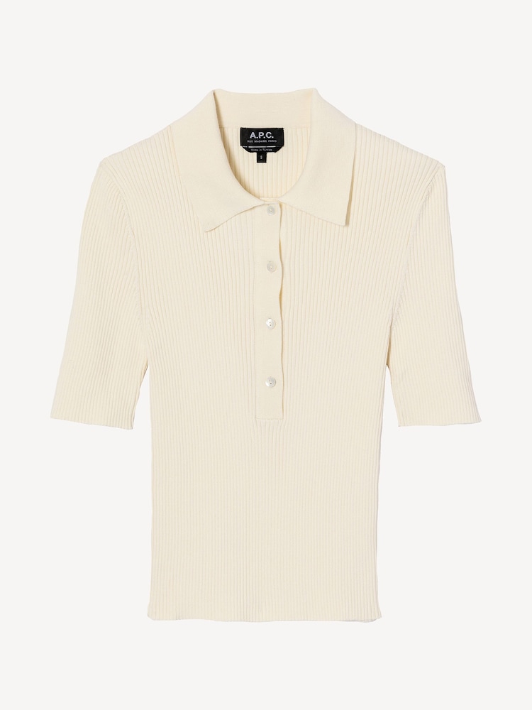 A.P.C. White Polo Danae Polo Shirt - Image 7 of 7