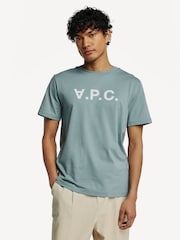 A.P.C. Blue Large Standard T-Shirt - Image 1 of 6