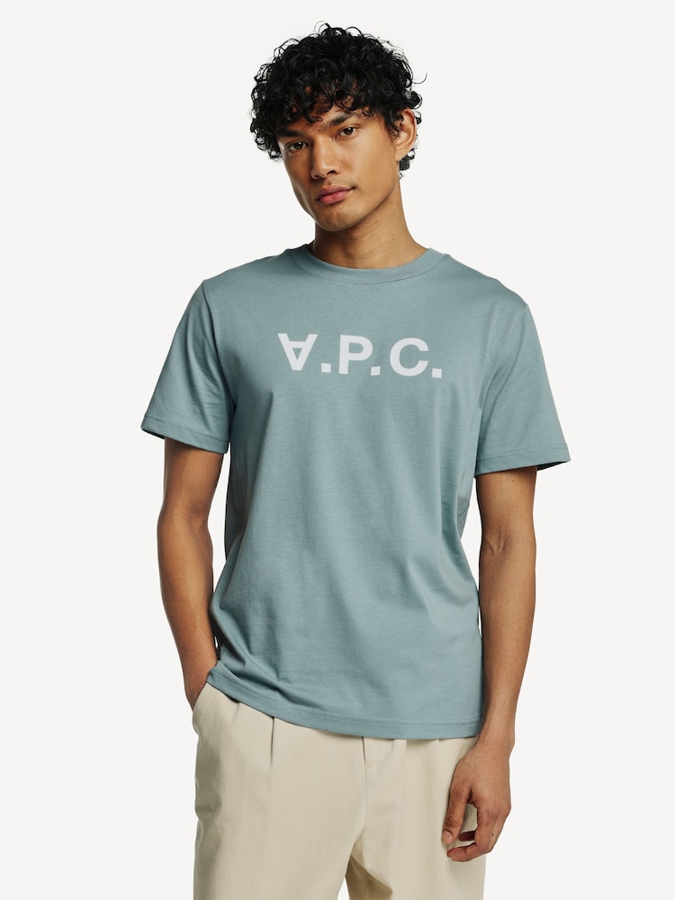 A.P.C. Blue Large Standard T-Shirt - Image 1 of 6