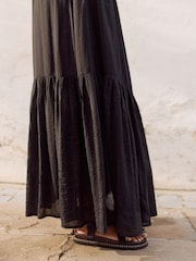 Black Modal Blend Maxi Skirt - Image 5 of 8