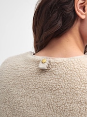 Barbour® Cream Dulsie 100% Cotton Borg Gilet - Image 3 of 8