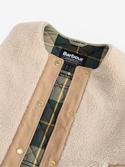 Barbour® Cream Dulsie 100% Cotton Borg Gilet - Image 8 of 8