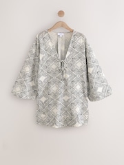 Black/White Beach Kaftan - Image 1 of 3