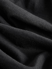 Black Jersey Mini Summer 100% Cotton Dress - Image 5 of 6