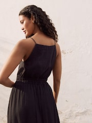 Black Modal Blend Square Neck Top - Image 2 of 8
