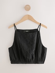 Black Modal Blend Square Neck Top - Image 6 of 8