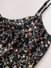 Black/Pink Ruffle Midi Slip Summer Dress - Image 8 of 8