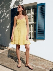 Yellow Jersey Mini Dress - Image 4 of 9