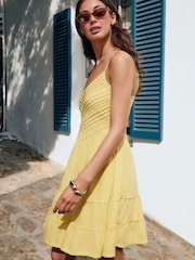 Yellow Jersey Mini Dress - Image 5 of 9