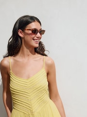 Yellow Jersey Mini Dress - Image 6 of 9