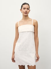 Cream Bandeau Shift Dress - Image 1 of 5