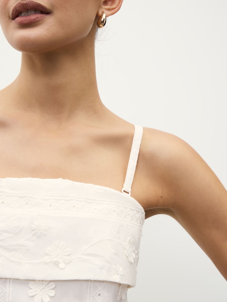 Cream Bandeau Shift Dress - Image 2 of 5