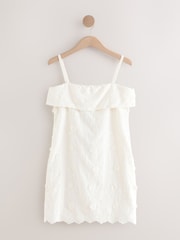 Cream Seersucker Bandeau Shift Dress - Image 6 of 8