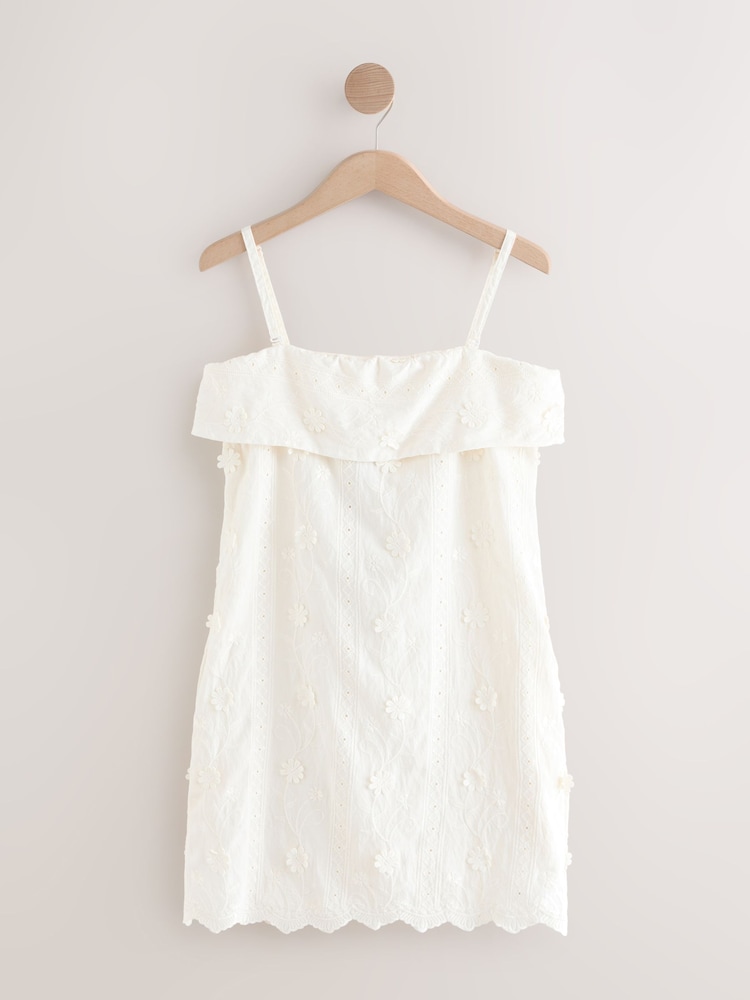 white christmas dresses Bladen Cream Bandeau Mini Dress With Detachable Bow Skirt – Club L London