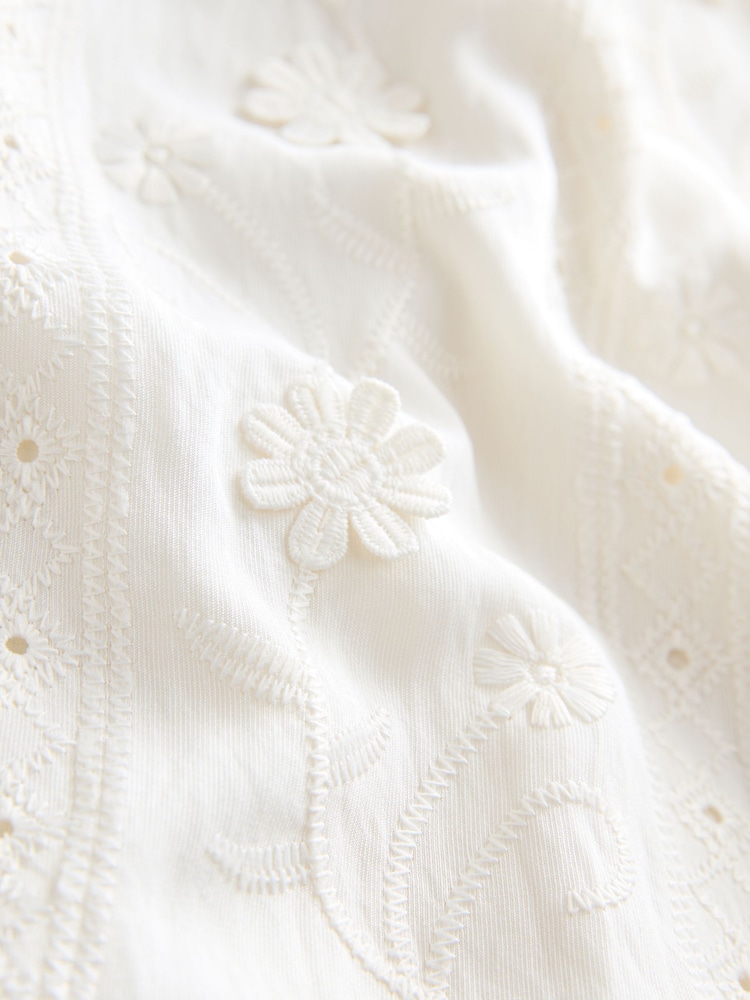 Cream Seersucker Bandeau Shift Dress - Image 8 of 8