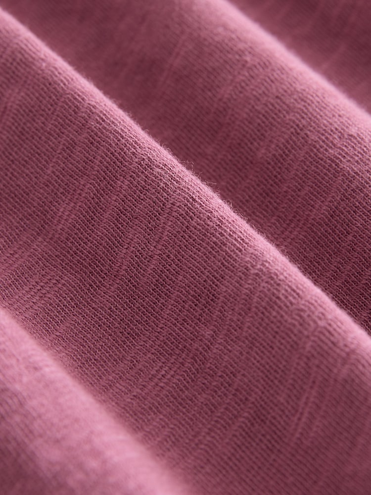 Plum Purple Jersey Wide Leg V-Neck Jumpsuit - Image 2 of 3
