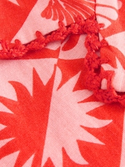 Red/Pink Summer Shirt With Linen - Image 11 of 12