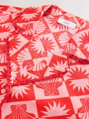 Red/Pink Summer Shirt With Linen - Image 12 of 12