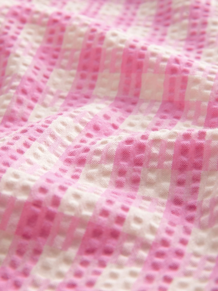 Pink Check Bandeau Shift Dress - Image 2 of 3