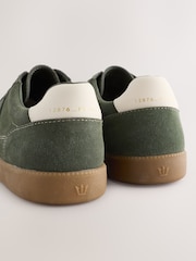 Khaki Green Suede Smart Casual Trainers - Image 4 of 6