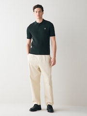 Fred Perry Waffle Knitted Polo Shirt - Image 3 of 6