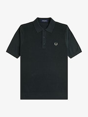 Fred Perry Waffle Knitted Polo Shirt - Image 5 of 6