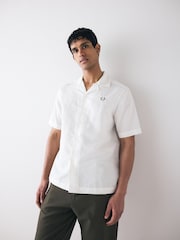 Fred Perry Linen Blend Revere Collar Shirt - Image 1 of 6