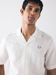 Fred Perry Linen Blend Revere Collar Shirt - Image 4 of 6