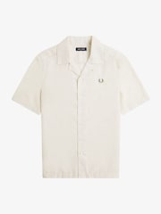 Fred Perry Linen Blend Revere Collar Shirt - Image 5 of 6