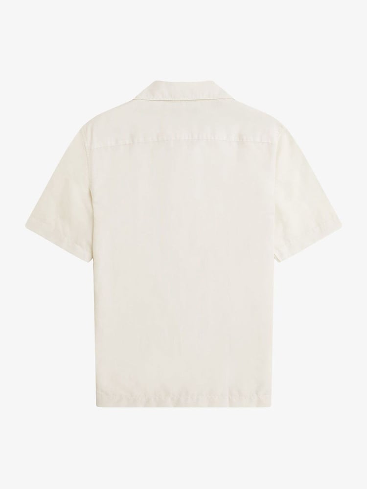 Fred Perry Linen Blend Revere Collar Shirt - Image 6 of 6