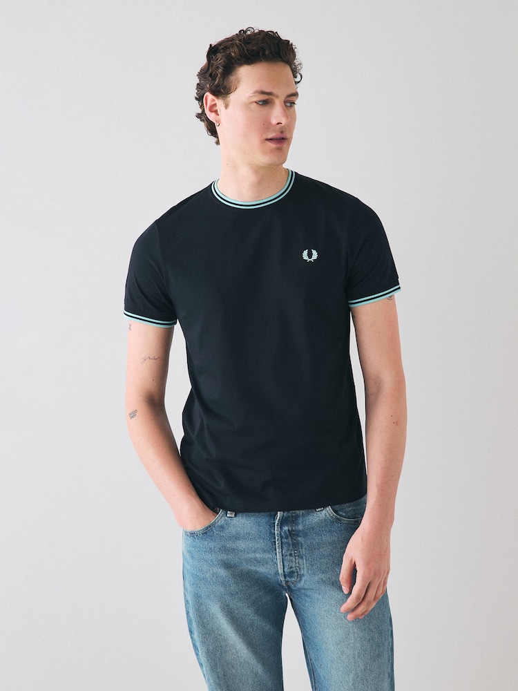 Fred Perry Twin Tipped Logo T-Shirt - Image 1 of 6 Fred Perry Twin Tipped Logo T-Shirt - Image 1 of 6