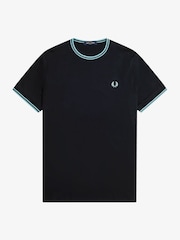 Azul lapislázuli - Fred Perry Twin T-Tipped Logo camiseta - Imagen 5 de 6