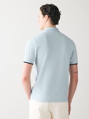 Fred Perry Crepe Pique Zip Neck Polo Shirt - Image 2 of 6