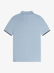 Fred Perry Crepe Pique Zip Neck Polo Shirt - Image 6 of 6