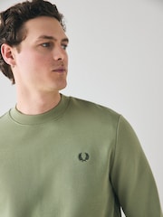Verde - Pulover cu guler rotund Fred Perry - Image 4 of 6
