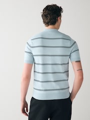 Fred Perry Striped Knitted Polo Shirt - Image 2 of 6