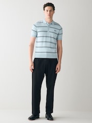 Fred Perry Striped Knitted Polo Shirt - Image 3 of 6