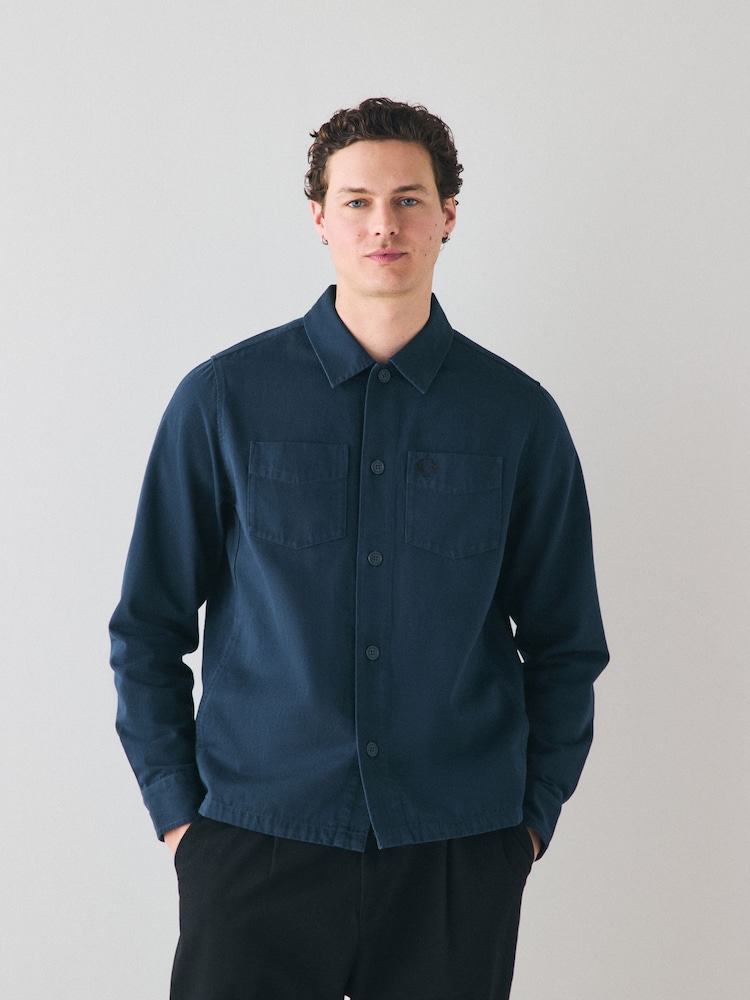 Fred Perry Cotton Twill Overshirt - Image 1 of 7 Fred Perry Cotton Twill Overshirt - Image 1 of 7