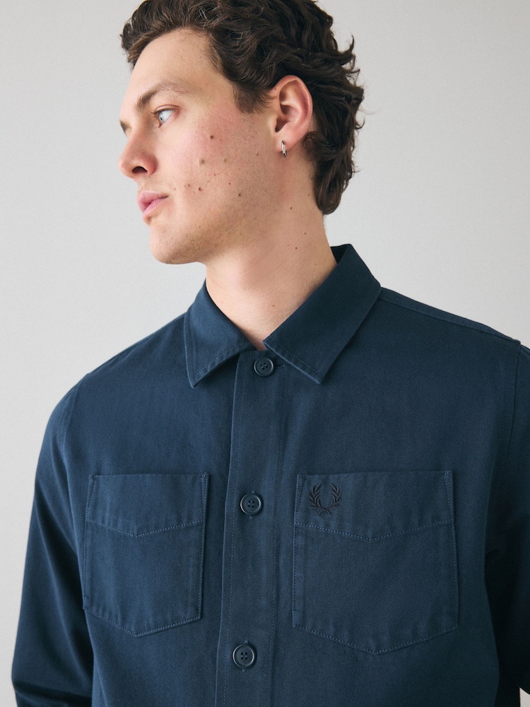 Fred Perry Cotton Twill Overshirt - Image 5 of 7