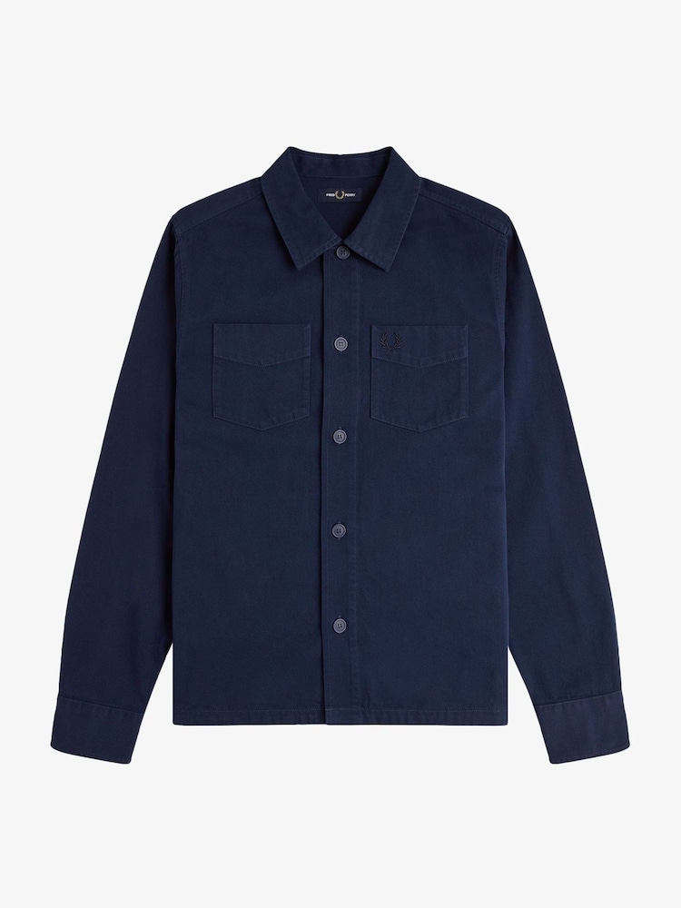 Fred Perry Cotton Twill Overshirt - Image 6 of 7