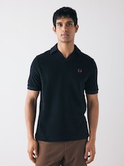 Fred Perry Open Collar Towelling Polo Shirt - Image 1 of 3