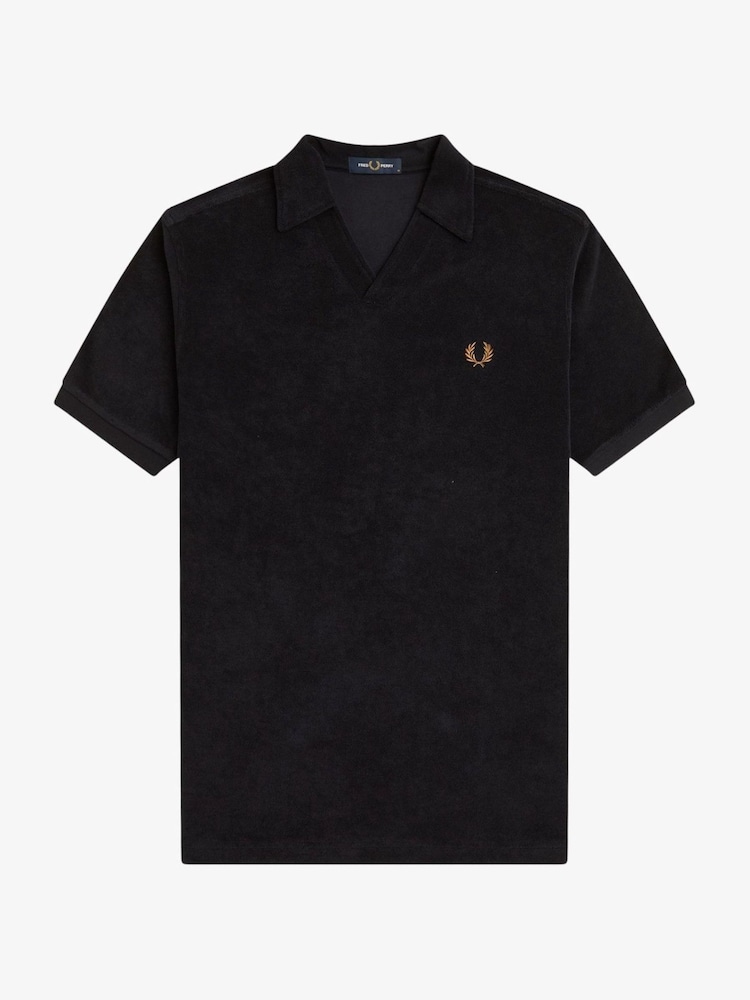 Fred Perry Open Collar Towelling Polo Shirt - Image 2 of 3