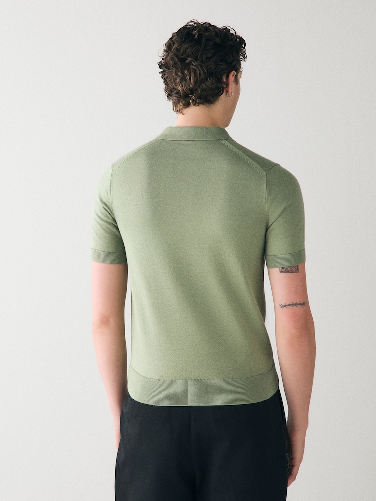 Fred Perry Cotton Knitted Polo Shirt - Image 2 of 6