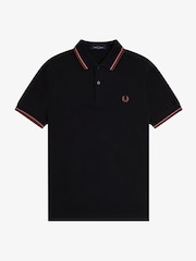 Темно-черный - Рубашка поло с контрастной отделкой Fred Perry - Image 5 of 7